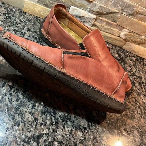 Caoutcholic leather driving European loafer 47